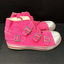 Load image into Gallery viewer, Girls Rhinestone Buckle Sneakers
