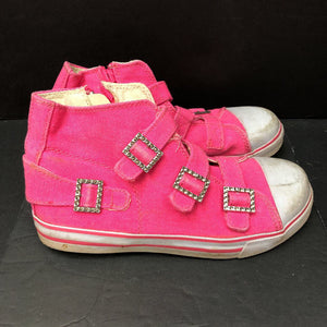 Girls Rhinestone Buckle Sneakers