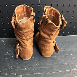Girls Buckle Boots