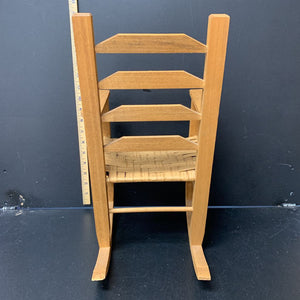 Wooden/whicker doll rocking chair