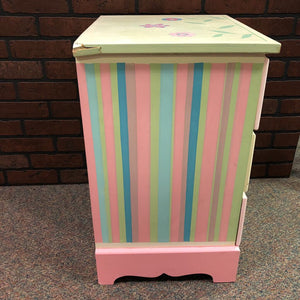 Floral 3 Drawer End Table