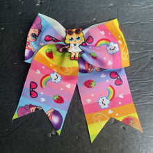 Load image into Gallery viewer, Doll &amp;icon print hairbow
