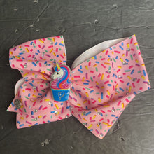 Load image into Gallery viewer, Unicrorn &amp;sprinkles hairbow
