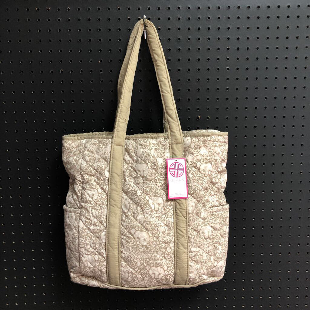 Lion Around Quilted Harper Tote Handbag