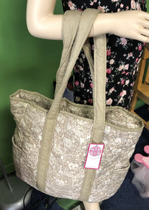 Lion Around Quilted Harper Tote Handbag