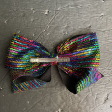 Load image into Gallery viewer, Rainbow Sequin Hairbow Clip
