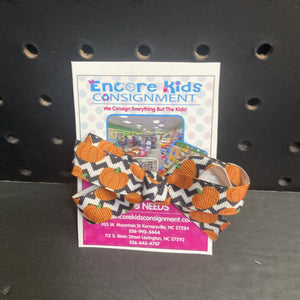 Fall/Halloween Pumpkin Hairbow Clip