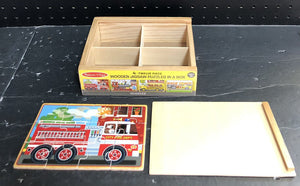 4-12Pc Wooden Vehicles Jigsaw Puzzles in a Box
