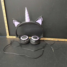 Load image into Gallery viewer, Kitty unicorn headphones
