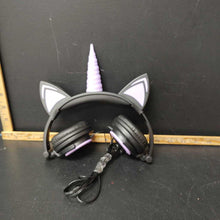 Load image into Gallery viewer, Kitty unicorn headphones
