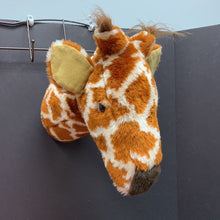 Load image into Gallery viewer, 3-D giraffe plush head nursery decor
