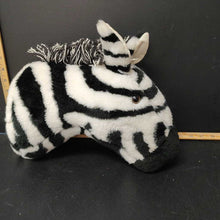 Load image into Gallery viewer, 3-D zebra plush head nursery decor
