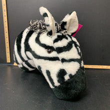 Load image into Gallery viewer, 3-D zebra plush head nursery decor
