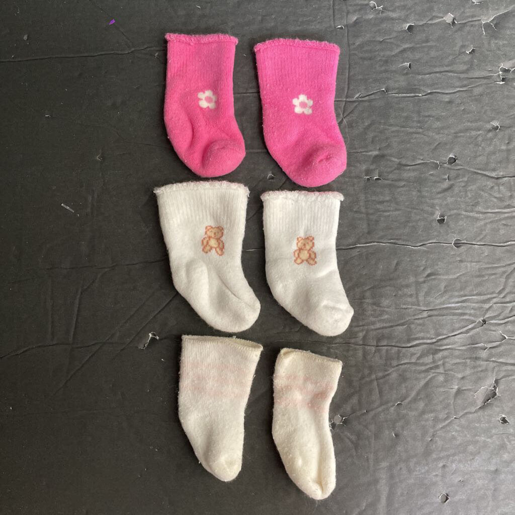 3pk Girls Socks
