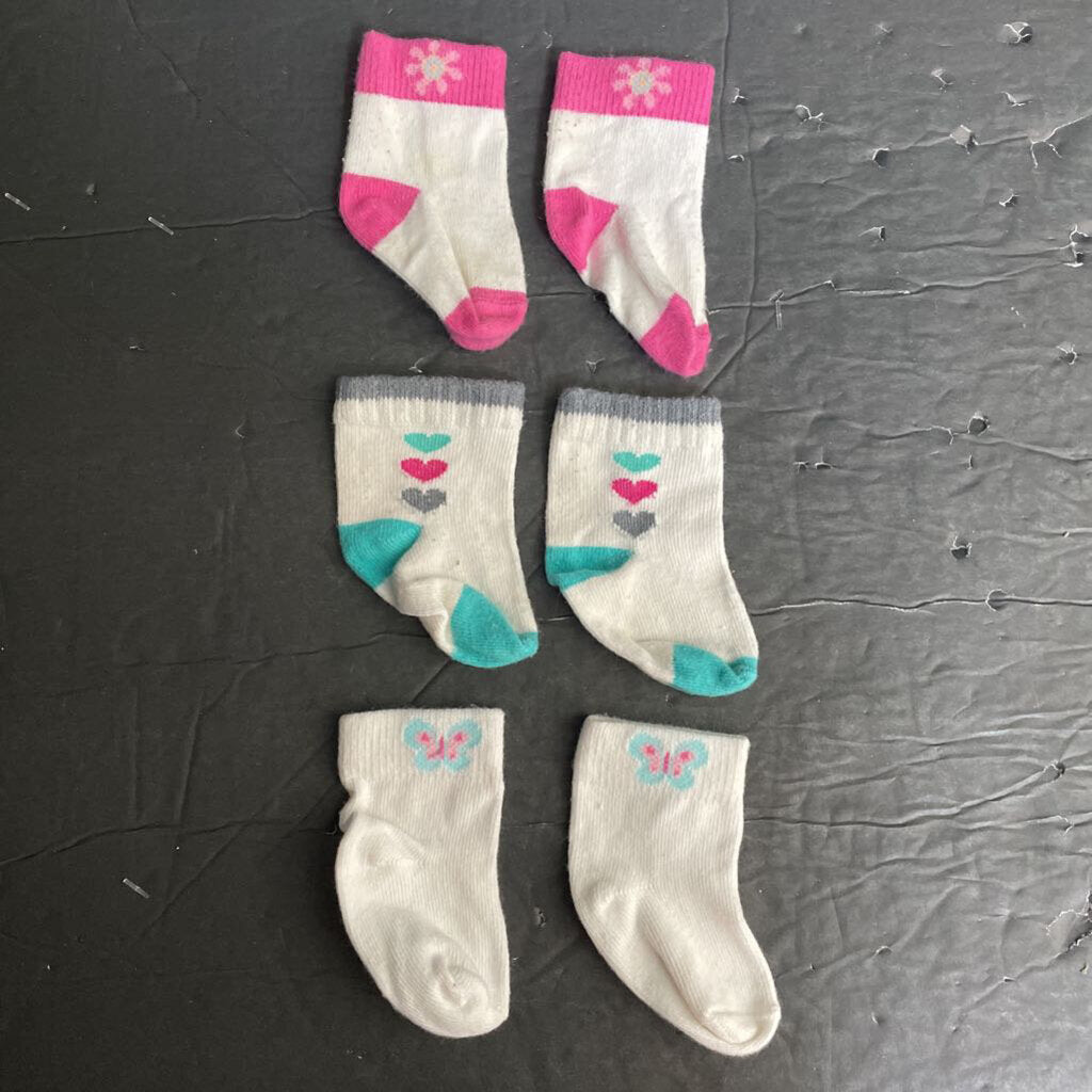 3pk Girls Socks