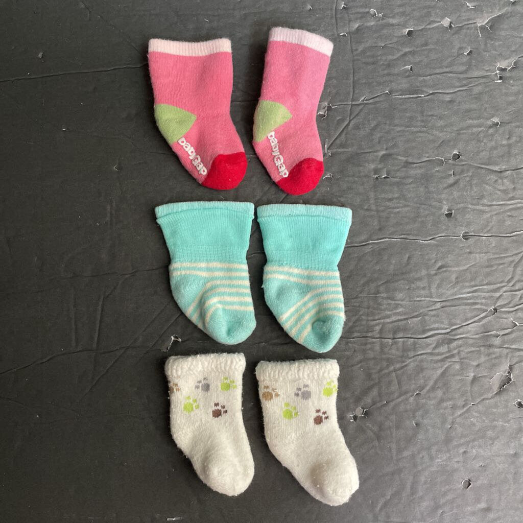 3pk Girls Socks