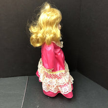 Load image into Gallery viewer, Wind Up Musical Porcelain Doll in Dress w/Stand

