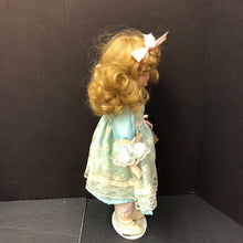 Load image into Gallery viewer, Arianna Porcelain Doll in Lace Dress &amp; Hairbow w/Stand 1988 Vintage Collectible (Sweetheart Dolls)

