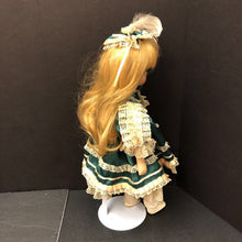 Load image into Gallery viewer, Porcelain Doll in Lace Dress &amp; Headband w/Stand
