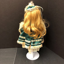 Load image into Gallery viewer, Porcelain Doll in Lace Dress &amp; Headband w/Stand
