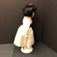 Load image into Gallery viewer, Porcelain Doll in Dress &amp; Hairbow w/Stand
