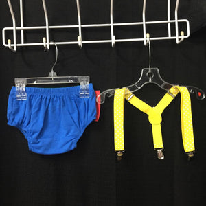 2pc Birthday Suspenders Outfit