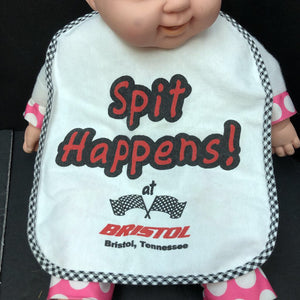 "Spit Happens at Bristol" bib