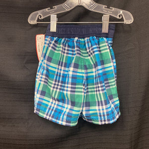Plaid Swim Trunks