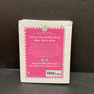 Little Girl's Bible Storybook for Mothers and Daughters (Carolyn Larsen) (White Cover) -religion hardcover