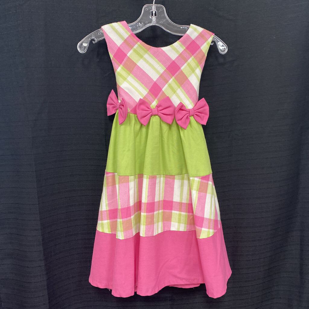 plaid bow dress