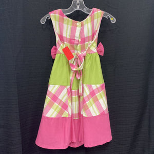 plaid bow dress