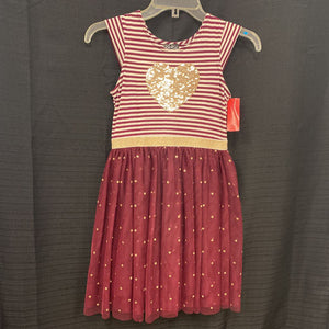 Changing sequin heart dress