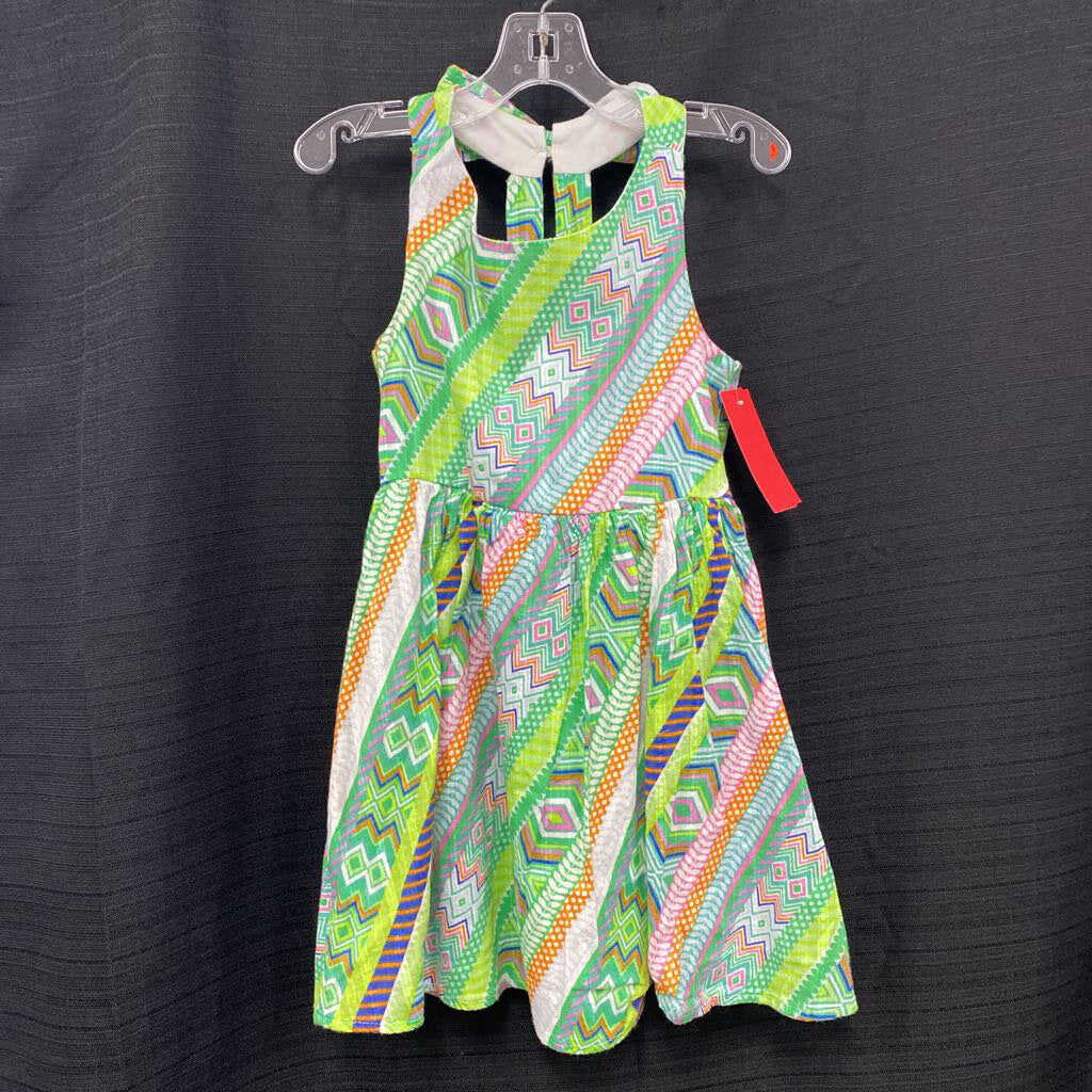 Zig zag pattern dress