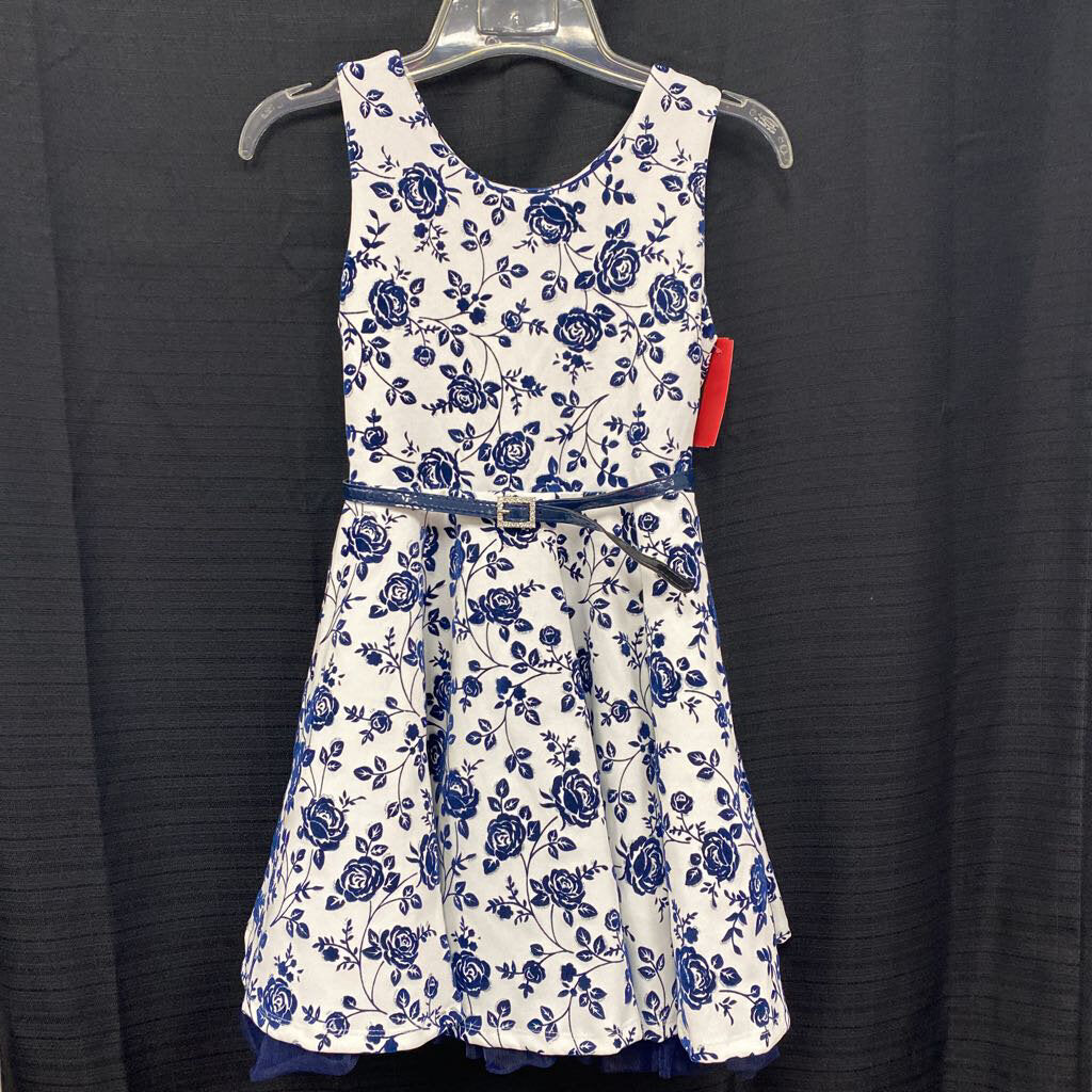 Floral Dress w/Belt