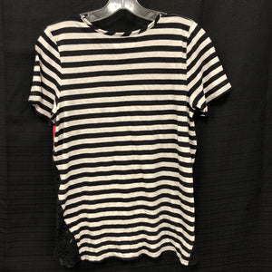 Striped Lace Top