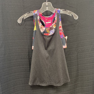 Top w/Floral Sports Bra