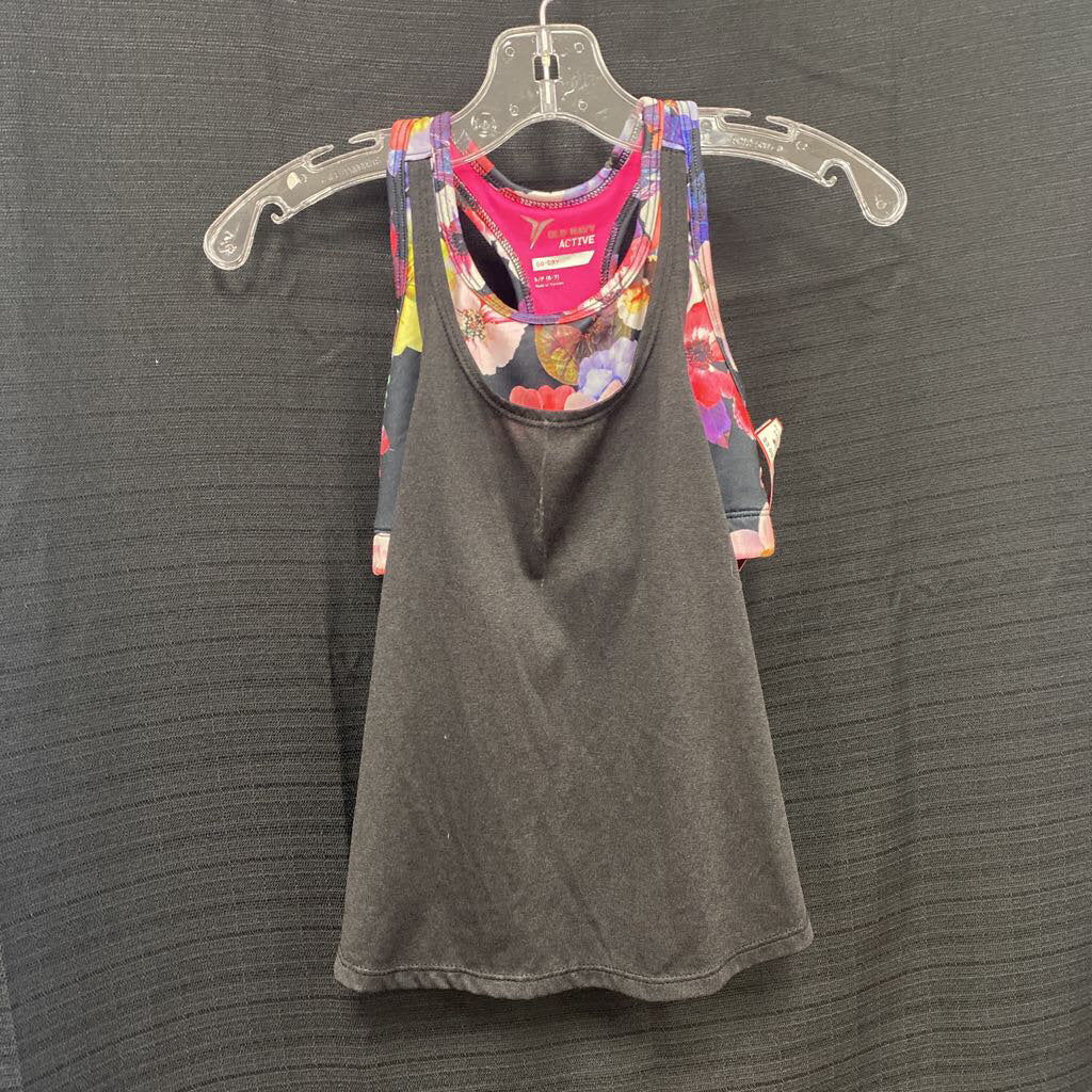 Top w/Floral Sports Bra