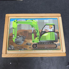 Load image into Gallery viewer, 4pk Wooden Construction Vehicles Jigsaw Puzzles
