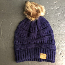 Load image into Gallery viewer, Beanie Winter Hat w/Poms (NEW)

