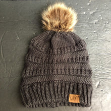 Load image into Gallery viewer, Beanie Winter Hat w/Poms (NEW)
