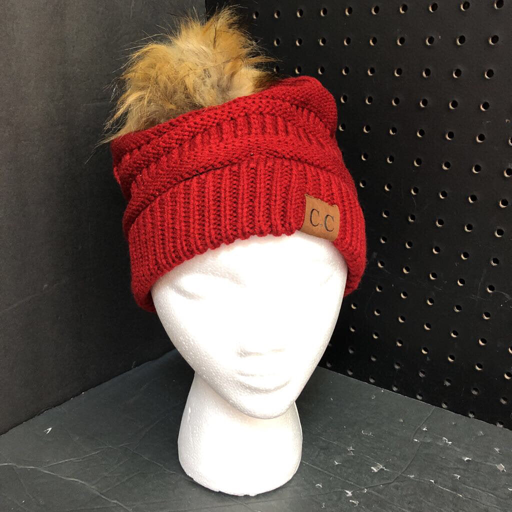 Beanie Winter Hat w/Poms (NEW)