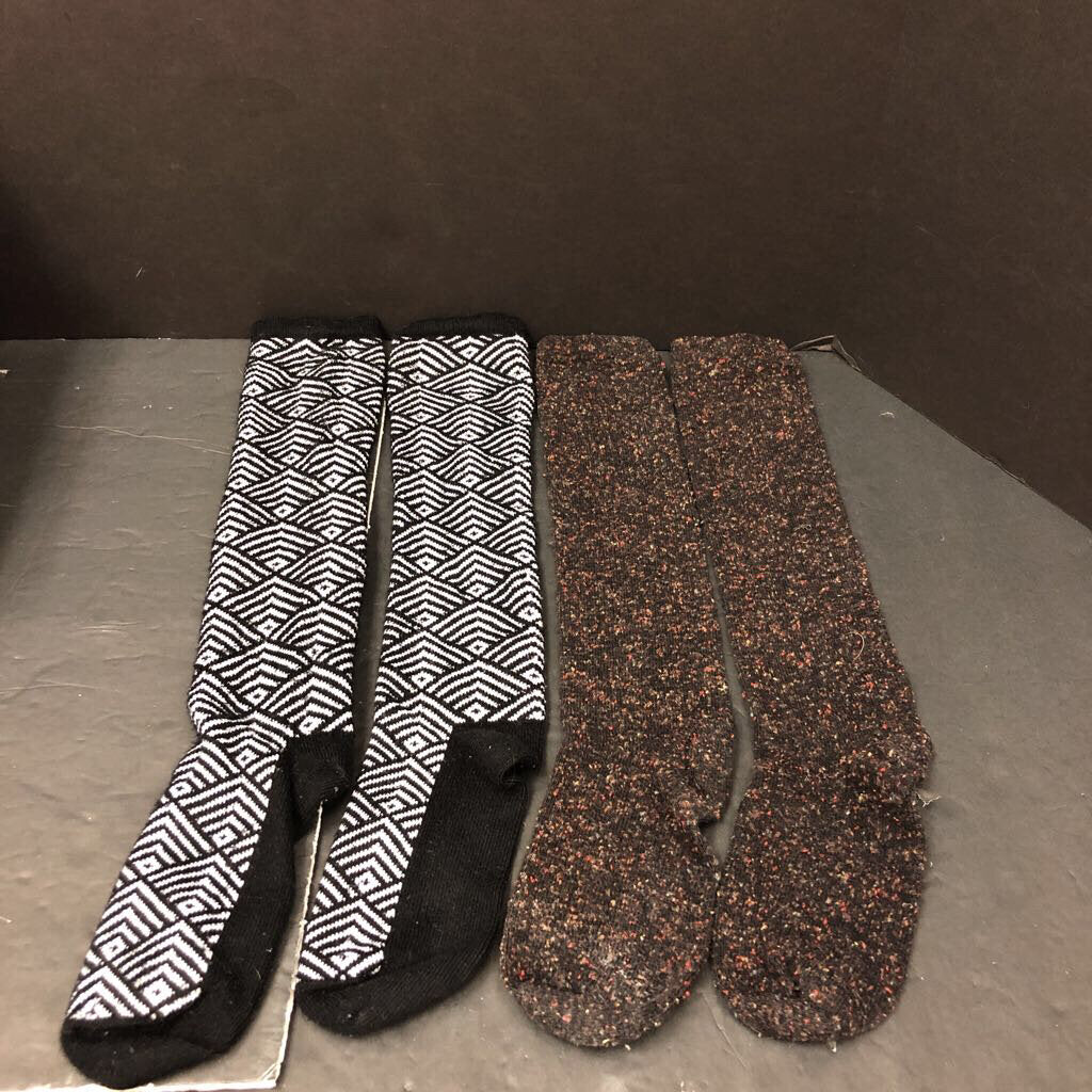 2pk Boys Long Socks
