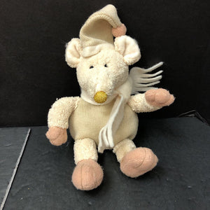 Plush Mouse in Scarf & Hat