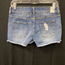 Load image into Gallery viewer, Denim studded shorts
