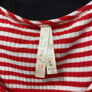Striped sleeveless crop top
