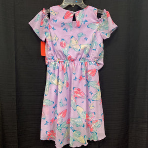 butterfly off shoulder dress