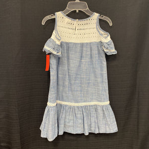 chambray lace dress