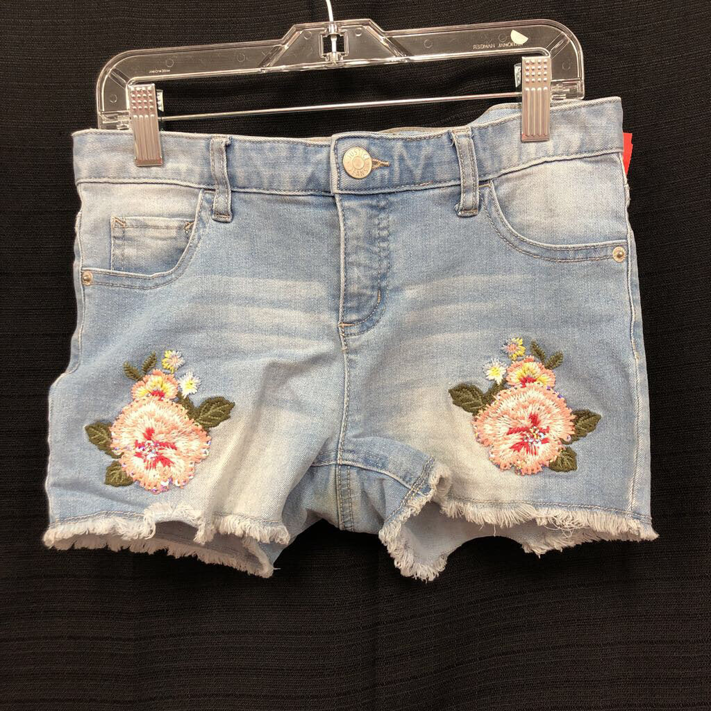 Denim flower shorts
