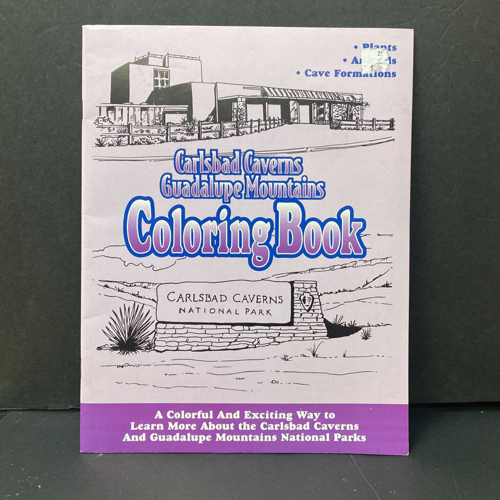 Carlsbad Caverns Gaudalupe Mountains Coloring Book -activity