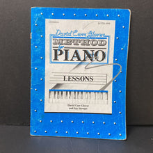 Load image into Gallery viewer, Method for Piano: Lessons Level 1 (David Carr Glover) -instructional
